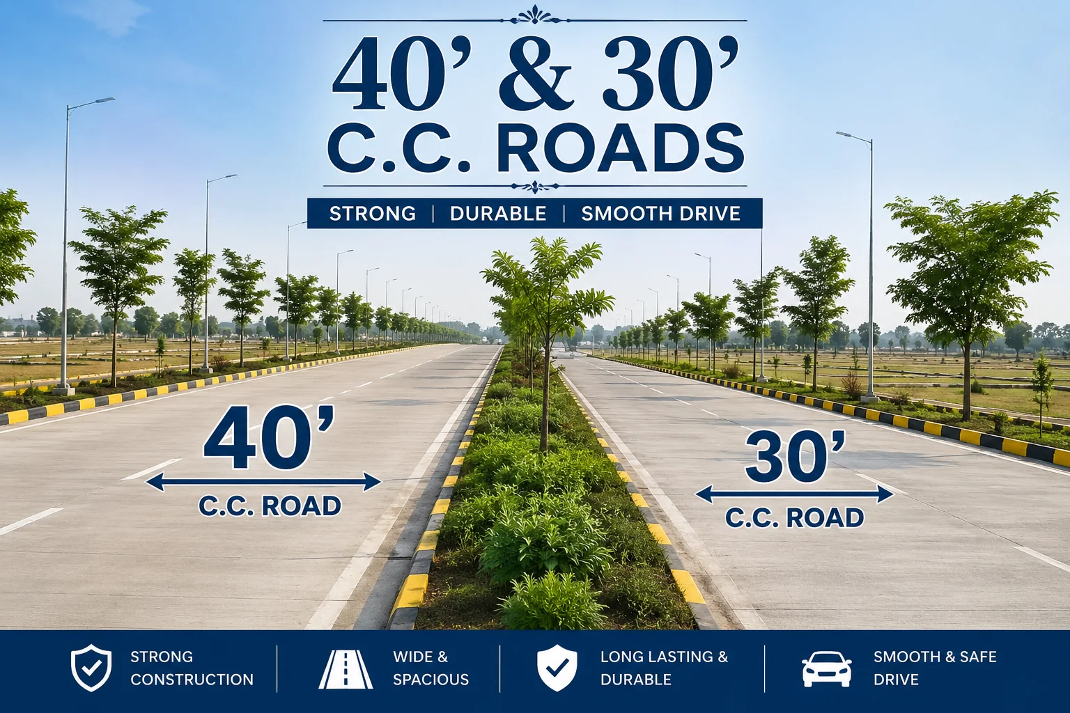 40 & 30 C.C. Roads