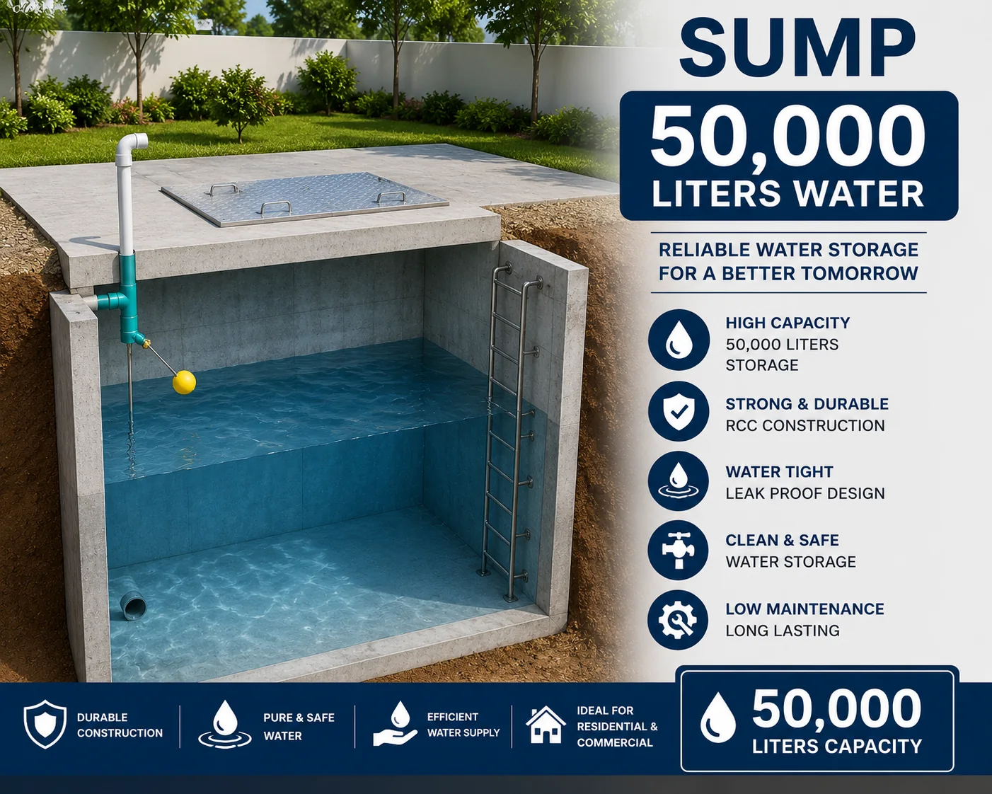 50,000-Litre Water Sump